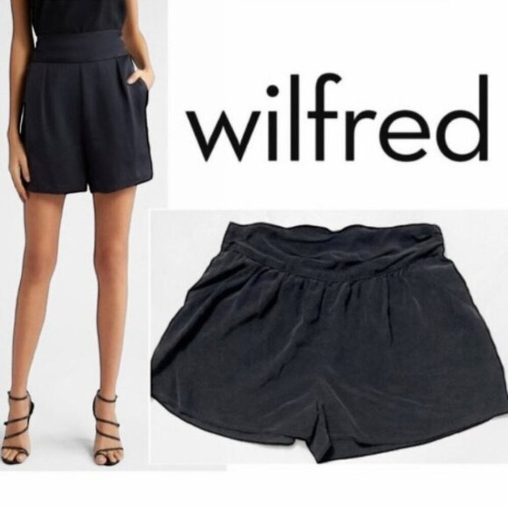 Aritzia Wilfred High Waist Black Shorts